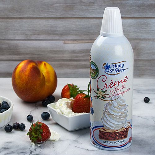 Organic Isigny's Creme Chantilly Whipped Cream with Vanilla of Madagascar - 12/Case