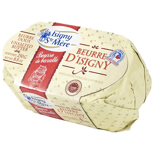 Isigny Beurre de Baratte Butter, Unsalted - 8.8 oz - 20/ Case