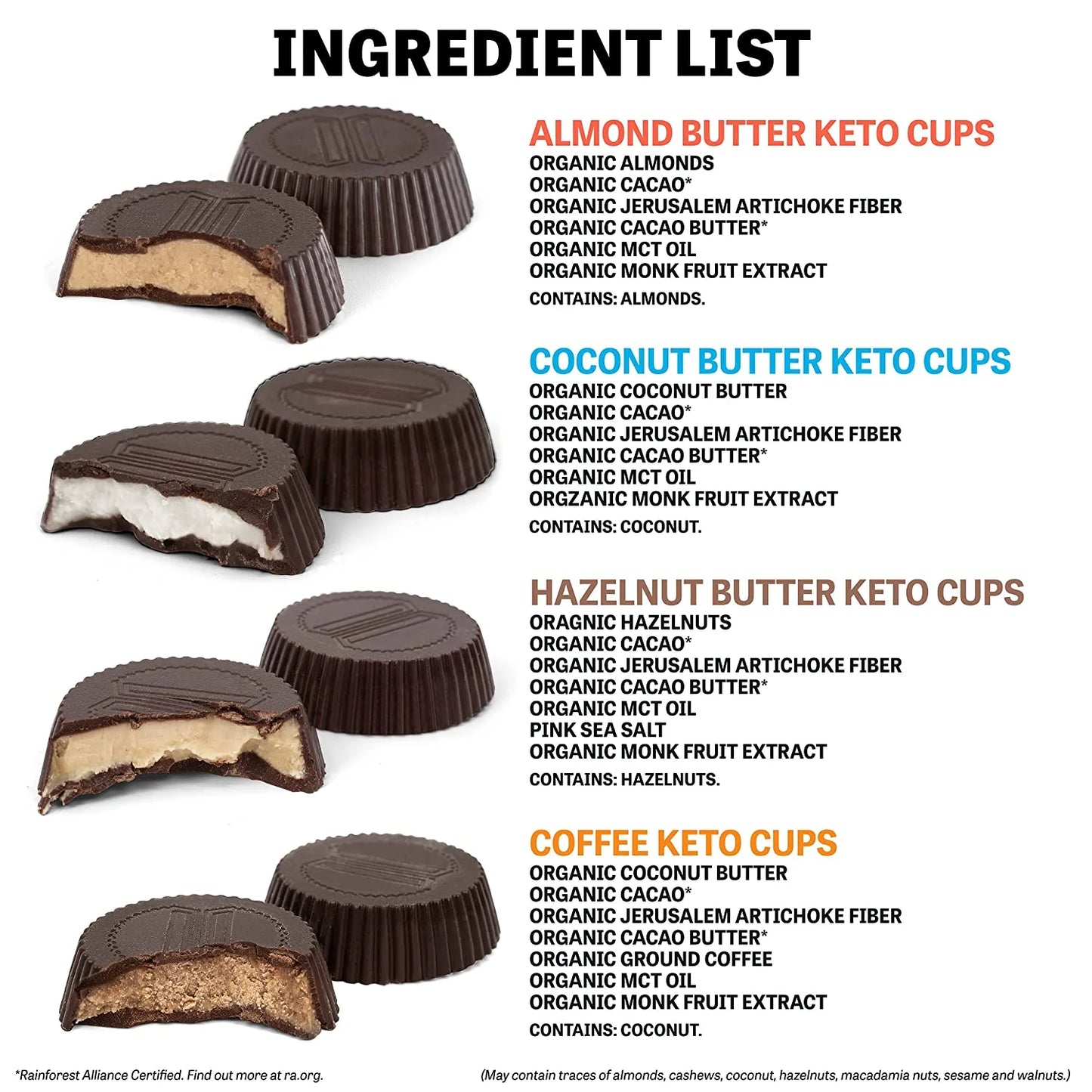 Evolved Organic Hazelnut Butter Keto Cups, 4.93 oz - 6/Case