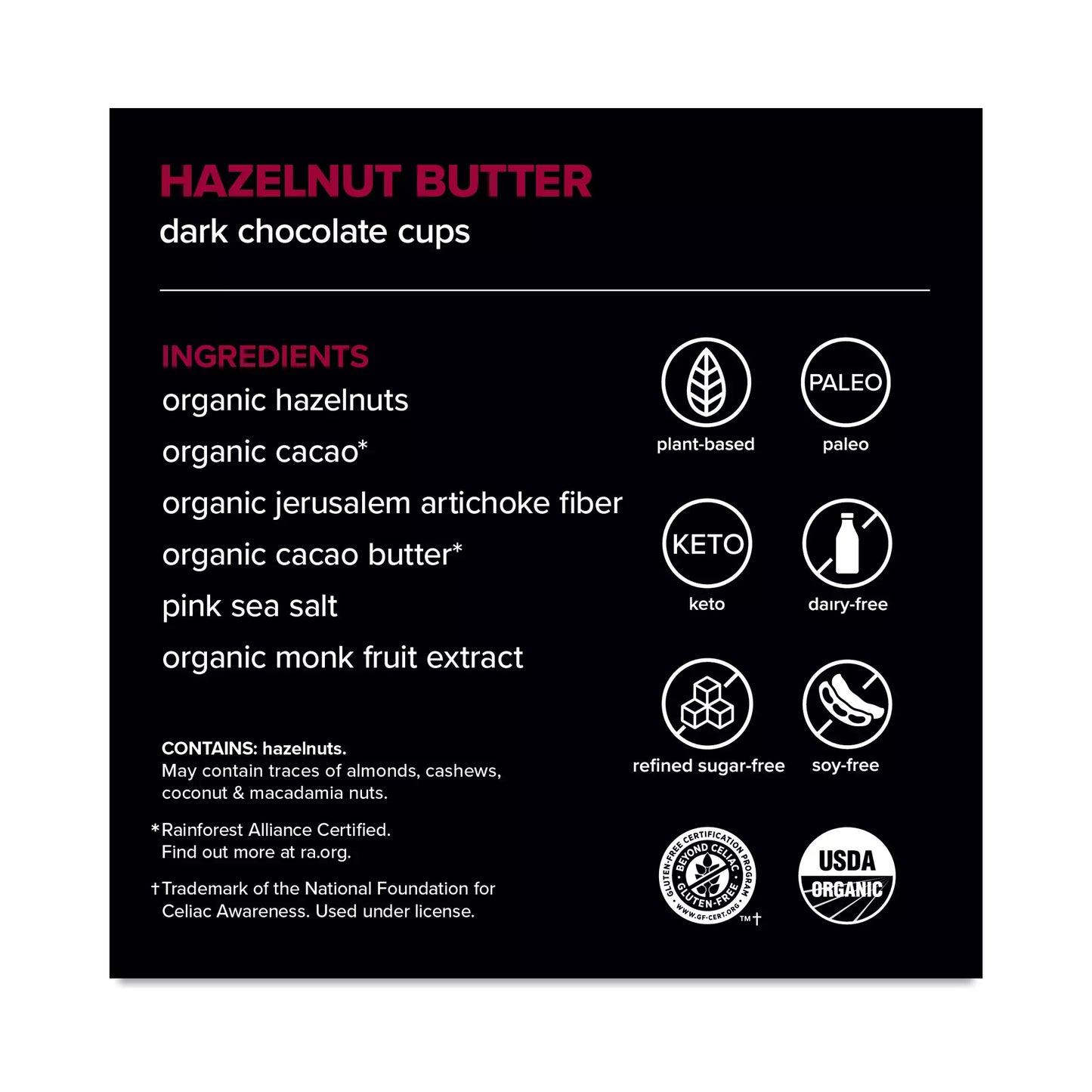 Evolved Organic Hazelnut Butter Keto Cups, 4.93 oz - 6/Case