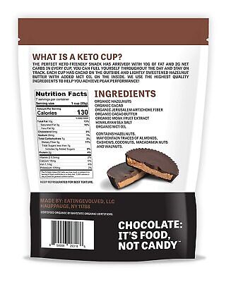 Evolved Organic Hazelnut Butter Keto Cups, 4.93 oz - 6/Case