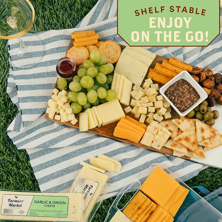 Farmers' Market Vermont Smokey Sharp Cheddar Cheese Block, 7 oz - Pack of 3