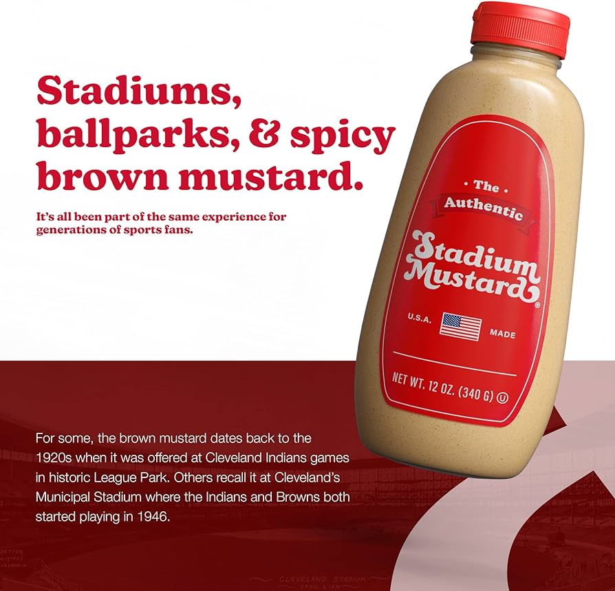 The Authentic Stadium Mustard. From Cleveland's Famed Municipal Stadium - Pack of 2