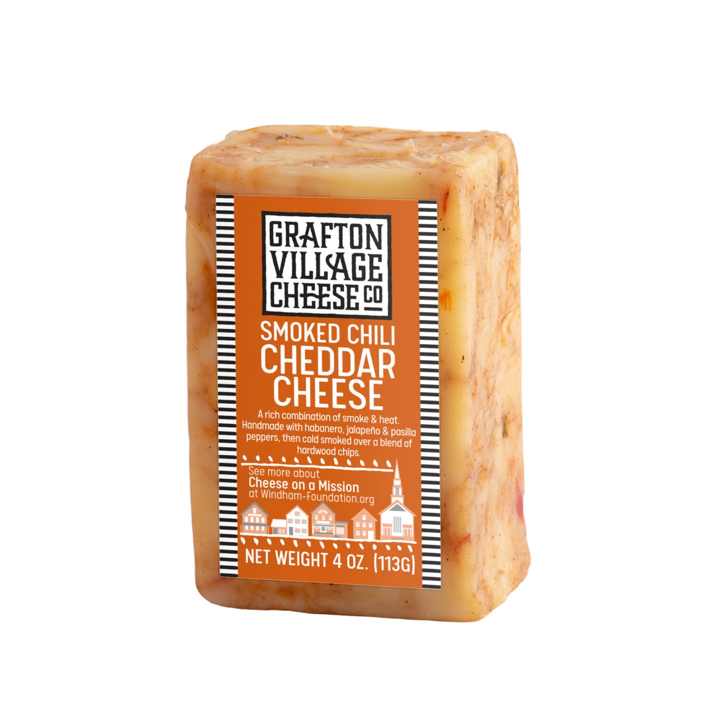 Grafton’s Smoked Chili Cheddar Cheese, 8 oz - Pack of 2