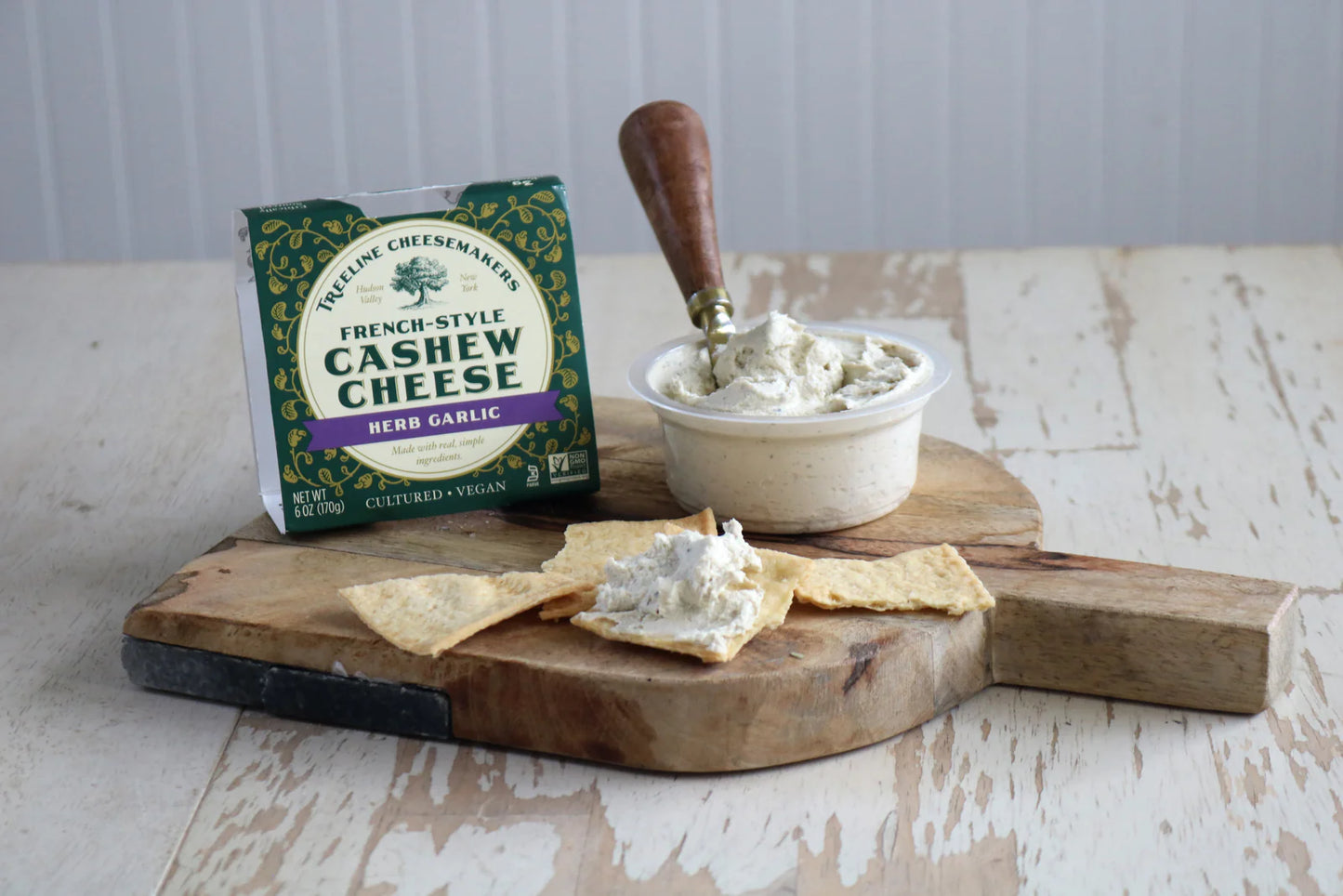 Treeline French Style Cheese, Vegan - Herb Garlic, Scallion - Pack of 6
