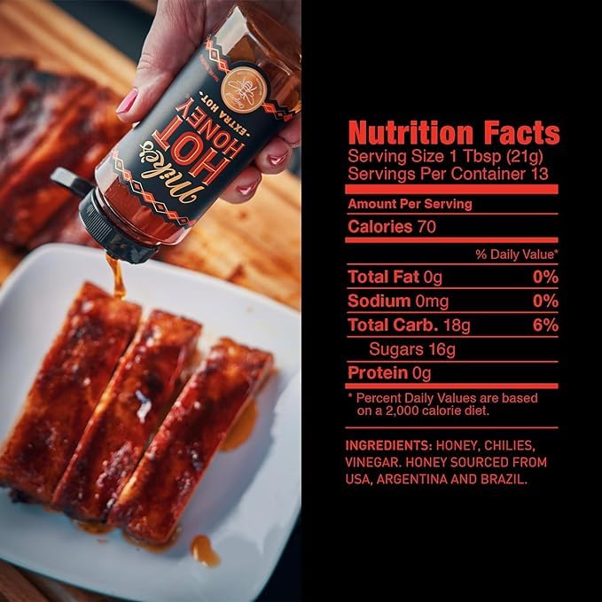 Mike's Hot Honey - Original & Extra Hot, America's #1 Spicy Honey with Chili Peppers - Gluten Free - Pack of 2