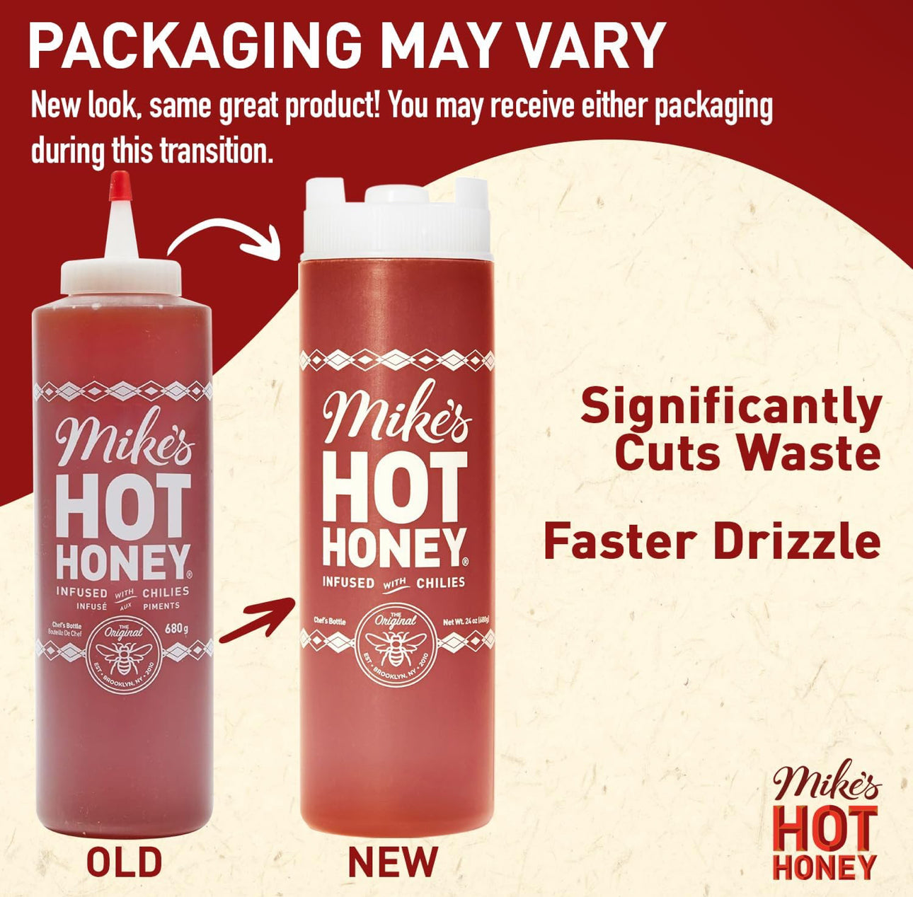 Mike's Hot Honey Chef’s Bottle, 24 oz - Gluten Free, Kosher, Paleo