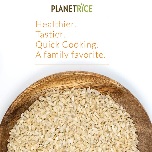 Planet Rice Sprouted California Blonde Rice - Gaba Rice Gluten Free, Vegan, Paleo - Pack of 6