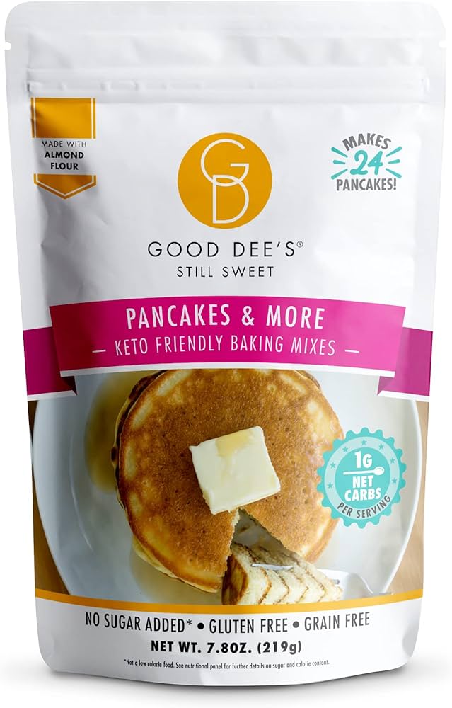 Good Dee’s Pancake, Waffle & Scone Mix - Low Carb Keto Baking Mix (1g Net Carbs, 20 Pancakes) | Sugar-Free, Gluten-Free, Grain-Free, Dairy-Free & Soy-Free