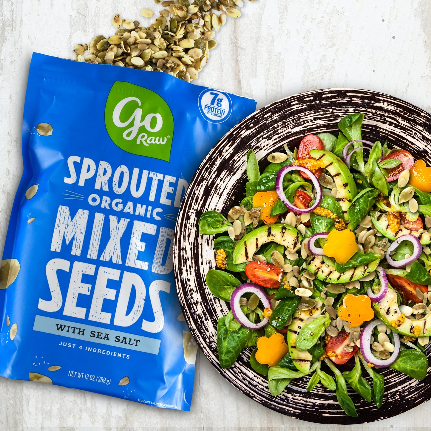 Go Raw Organic Sprouted Mixed Seeds, 13 oz, Unsalted, Keto, Kosher, Superfood
