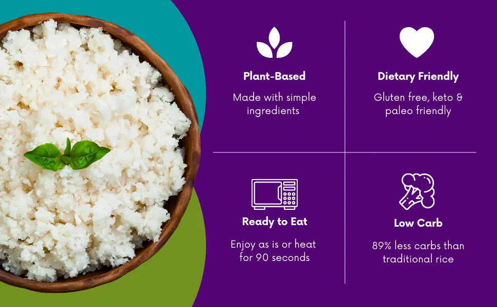 Kitchen & Love Organic Riced Cauliflower, 8 oz (6 Pack)