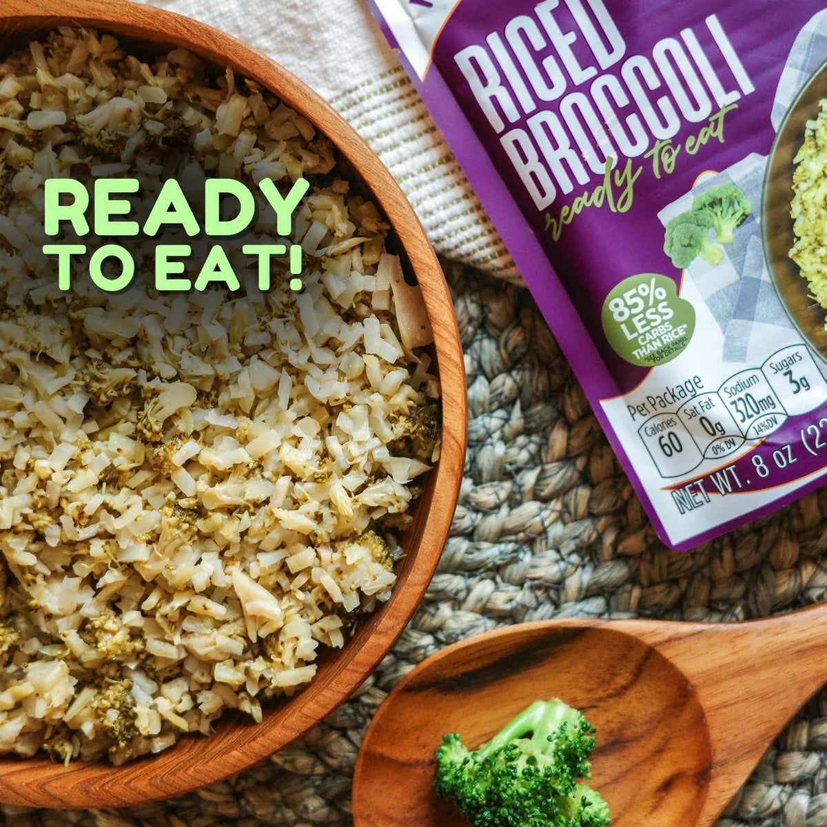 Kitchen & Love Riced Broccoli 8 oz (6 Pack)
