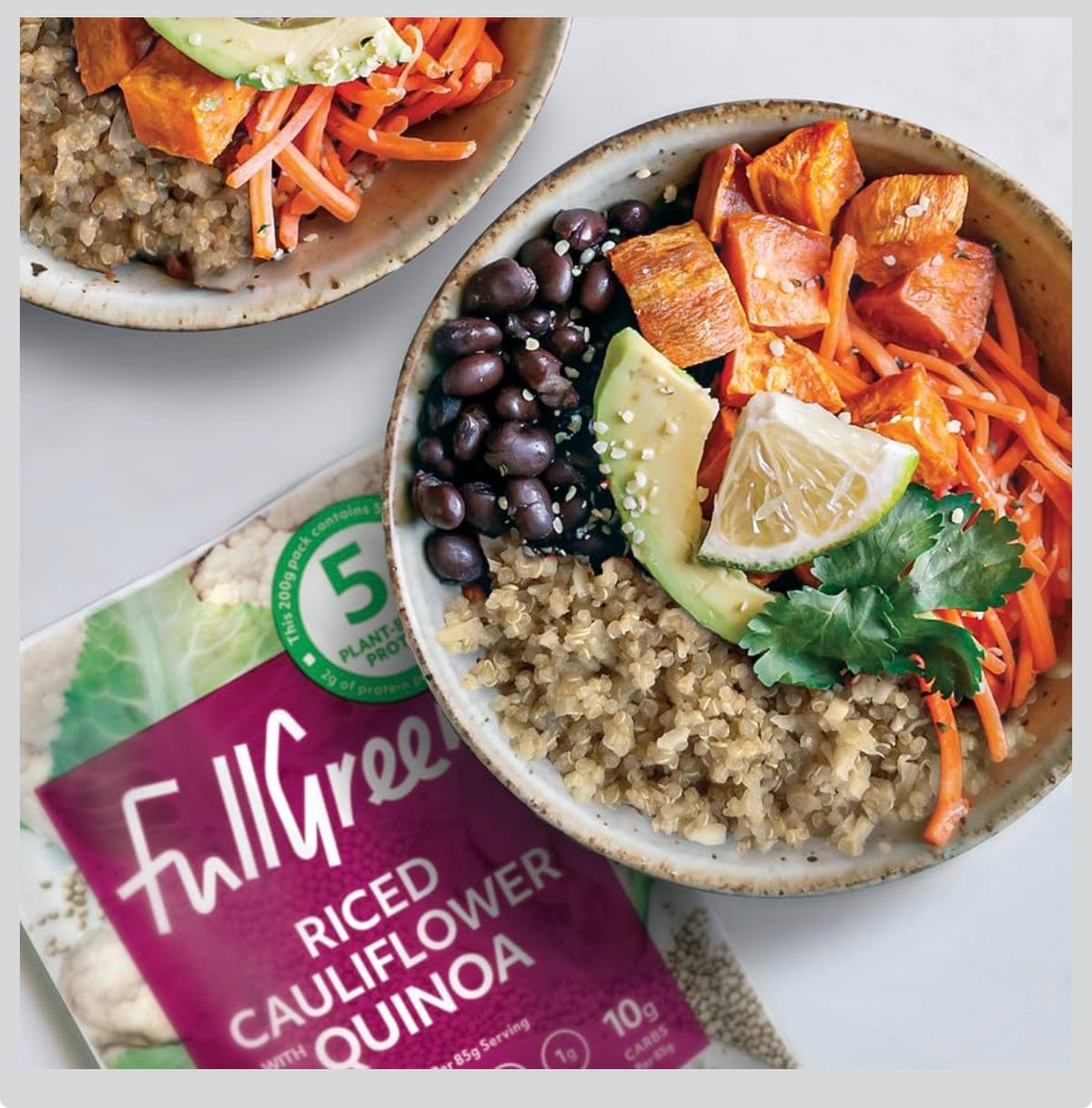 FullGreen Riced Cauliflower with Quinoa 7.05 oz (6 Pack) • Plant-Based Protein | Low-Carb | Non-GMO, Vegan & Kosher Certified