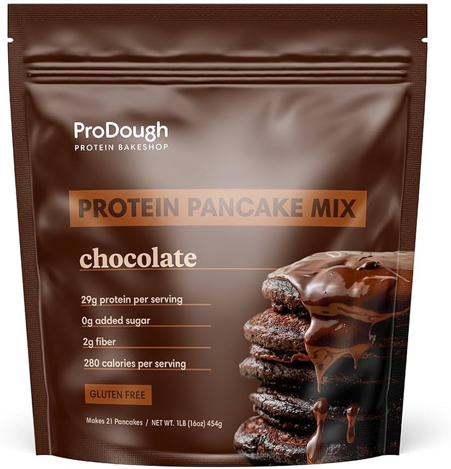 ProDough Chocolate Pancake and Waffle Mix - Gluten Free, Low Carb, High Protein Pancake Mix