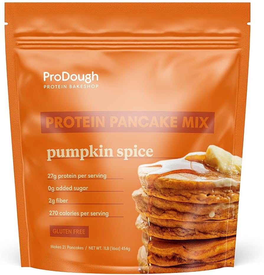ProDough Pumpkin Spice Pancake and Waffle Mix - Gluten Free, Low Carb, High Protein Pancake Mix