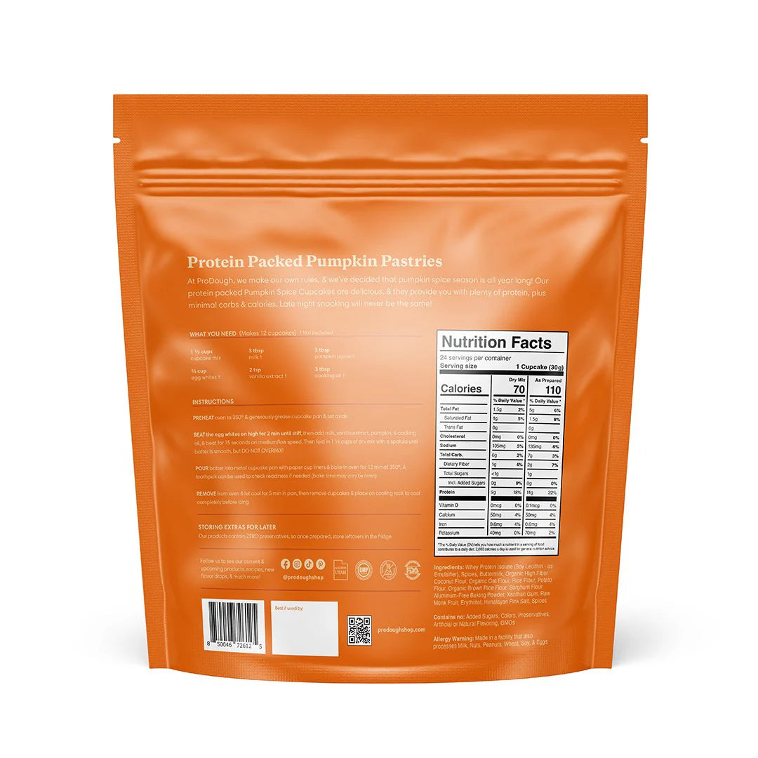 ProDough Pumpkin Spice Pancake and Waffle Mix - Gluten Free, Low Carb, High Protein Pancake Mix