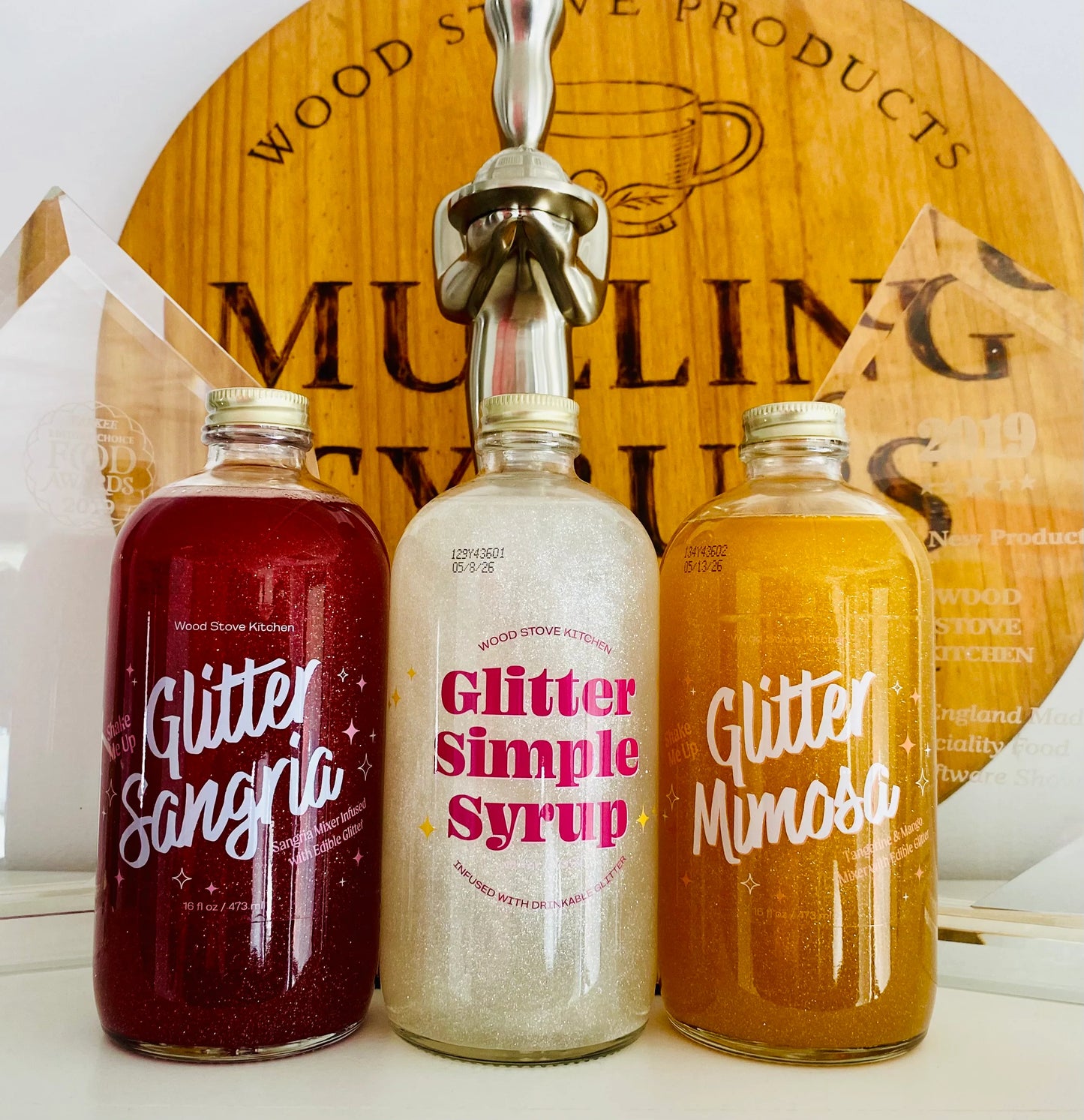 Glitter Cocktail Box: 3 of Our Glitter-Infused Mixers - Glitter Sangria, Glitter Mimosa & Glitter Simple Syrup
