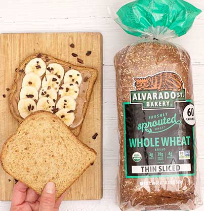 Alvarado Street Bakery Alvarado St. Bakery Thin Sliced Sprouted Whole Wheat Bread - Pack of 6