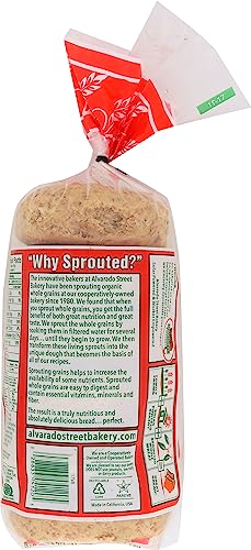 Alvarado Street Bakery Organic Sprouted Wheat Sesame Bagels -20 oz -each - 6/Case