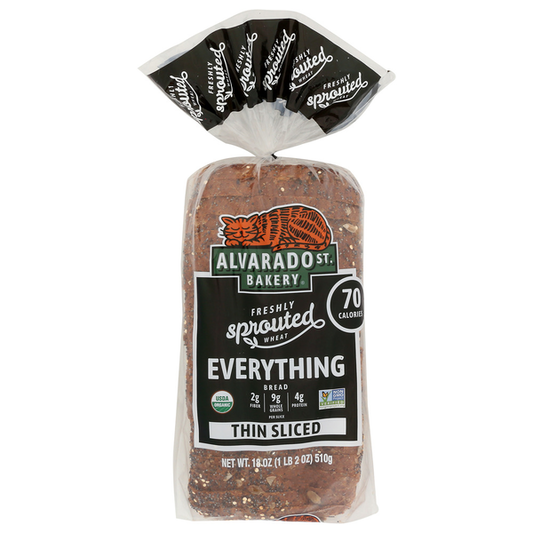 Alvarado Street Bakery Alvarado St. Bakery Thin Sliced Sprouted Wheat Everything Bread - Pack of 6