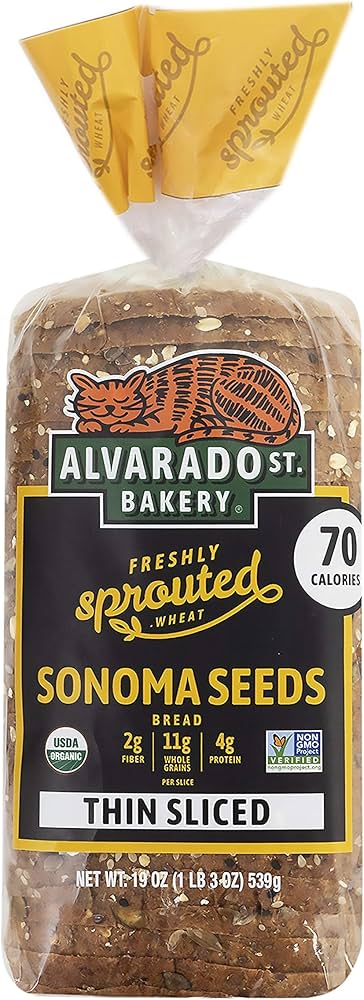 Alvarado Street Bakery Alvarado St. Bakery Thin Sliced Sprouted Wheat Sonoma Seeds Bread - Pack of 6