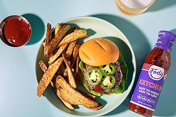 Fody Foods Vegan Unsweetened Tomato  Ketchup - Keto Friendly Condiment, Non GMO - Pack of 2