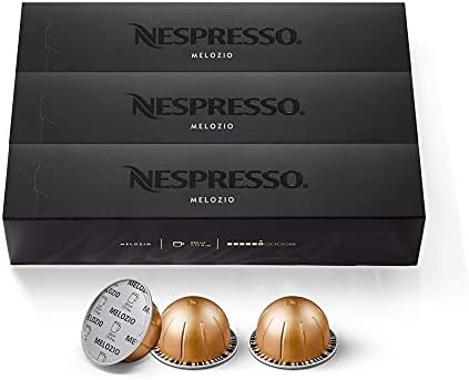 Nespresso Capsules Vertuo, Melozio, Medium Roast Coffee - 30 Count Coffee Pods, Brews 7.77 fl. oz.