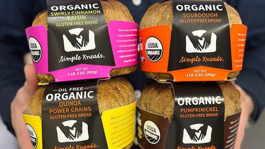 Organic, Gluten Free Variety Bread - Sourdough, Swirly Cinnamon Raisin, Pumpernickel, Quinoa Power Grains - Pack of 4