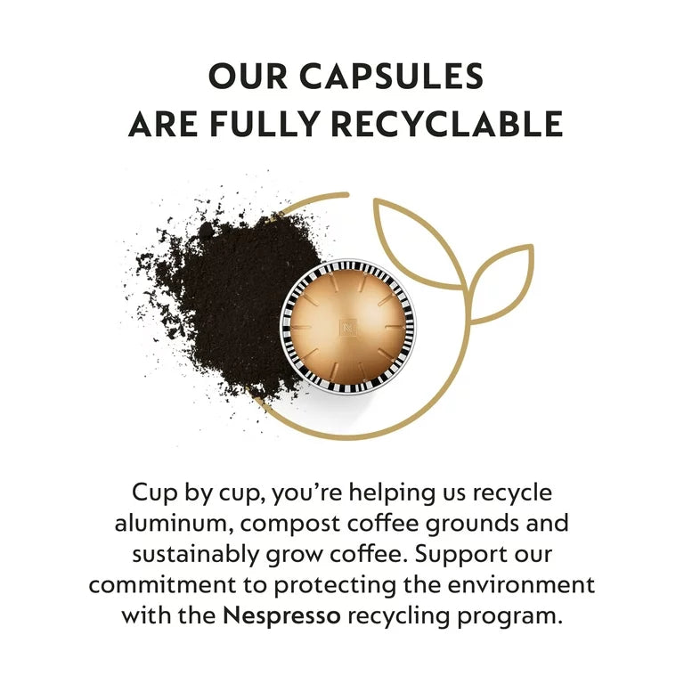 Nespresso Capsules Vertuo, Melozio, Medium Roast Coffee - 30 Count Coffee Pods, Brews 7.77 fl. oz.