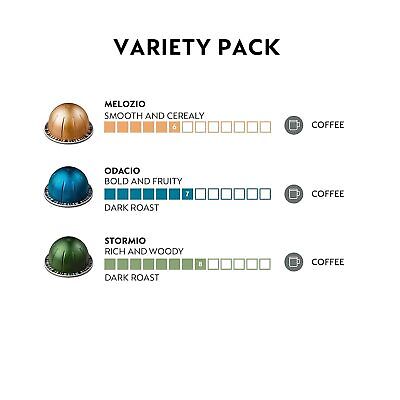 Nespresso Capsules VertuoLine, Variety Pack, Medium and Dark Roast Coffee - 30 Count Coffee Pods, Brews 7.8 oz