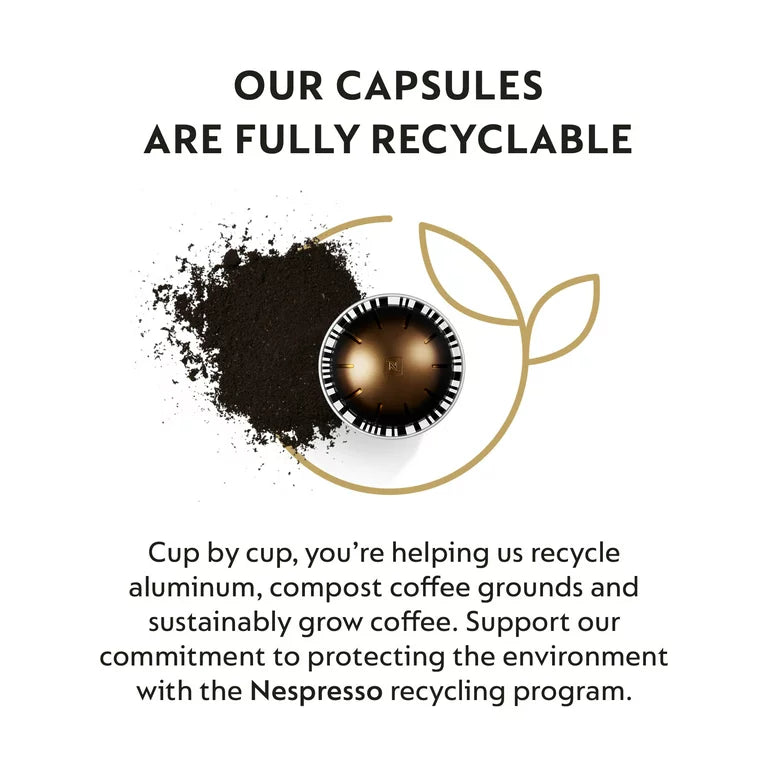 Nespresso Capsules Vertuo, Double Espresso Chiaro, Medium Roast Espresso Coffee, - 30 Count Coffee Pods, Brews 7.8 oz