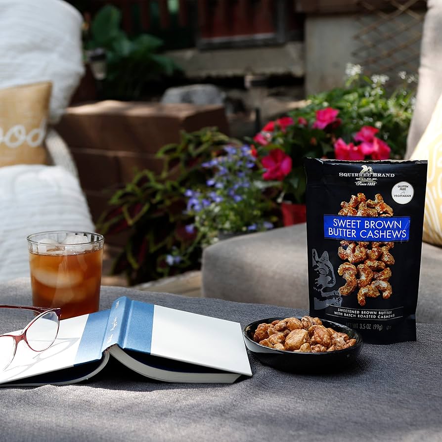 Caramel Toasted Colada Cashews & Sweet Brown Butter Cashews, 3.5 oz - Gluten Free, Vegetarian - Pack of 2