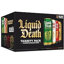 Liquid Death, Flavored Sparkling Water Variety Pack - 8 Pack - King Size 19.2 oz Cans