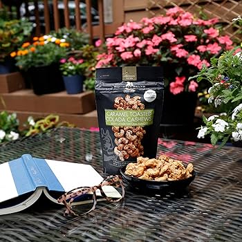 Caramel Toasted Colada Cashews & Sweet Brown Butter Cashews, 3.5 oz - Gluten Free, Vegetarian - Pack of 2