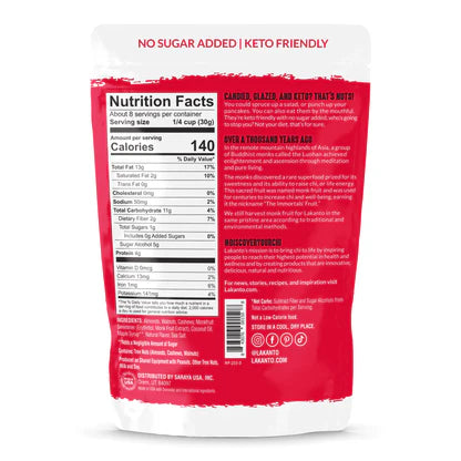 Lakanto Candied Nuts Maple Glazed - No Sugar Added, Sweetened with Monk Fruit, 3 Net Carbs, Keto Diet Friendly, Vegan, On the Go Snack Anytime - Pack of 2