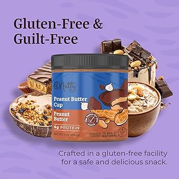 BNutty Chocolate Dream Variety Pack | Natural, Crunchy, Creamy & Gluten Free Peanut Butter Jars & Spread | Peanut Butter Cup, Milk Chocolate Cherry, Totally Toffee & Coco - 4 Pack