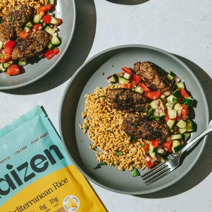 Kaizen Low Carb Keto Mediterranean Rice - High Protein (20g), Keto Friendly, Gluten-Free, Plant-Based - Pack of 3