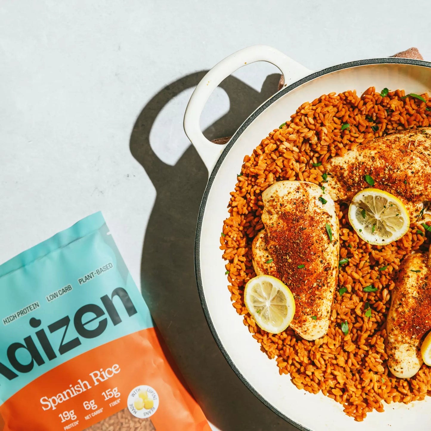 Kaizen Low Carb Keto Spanish Rice - High Protein (20g), Keto Friendly, Gluten-Free, Plant-Based - Pack of 3