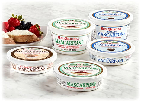 Belgioioso Fresh Mascarpone Cheese Cup - 8 oz - Pack of 12