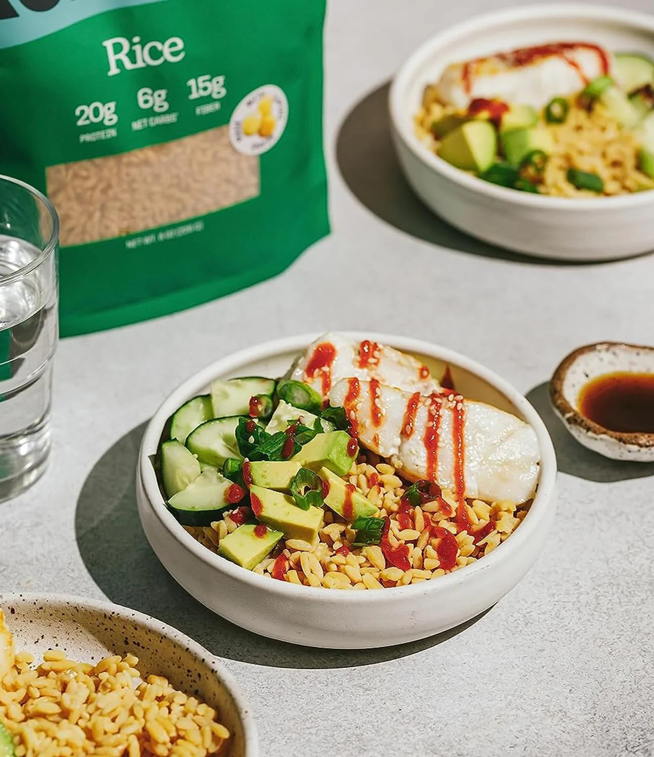 Kaizen Low Carb Keto Original Rice - High Protein (20g), Keto Friendly, Gluten-Free, Plant-Based - Pack of 3