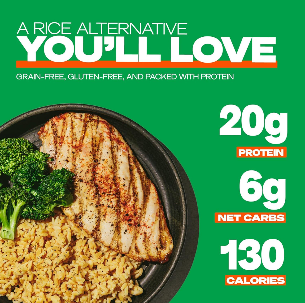 Kaizen Low Carb Keto Original Rice - High Protein (20g), Keto Friendly, Gluten-Free, Plant-Based - Pack of 3