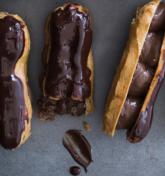 Classic French Eclair with Belgium Chocolate -  1 Dozen