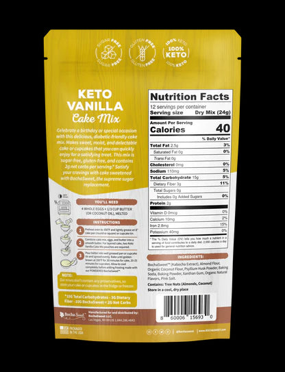 Keto Vanilla Cake Mix, 10.6 oz - Pack of 2