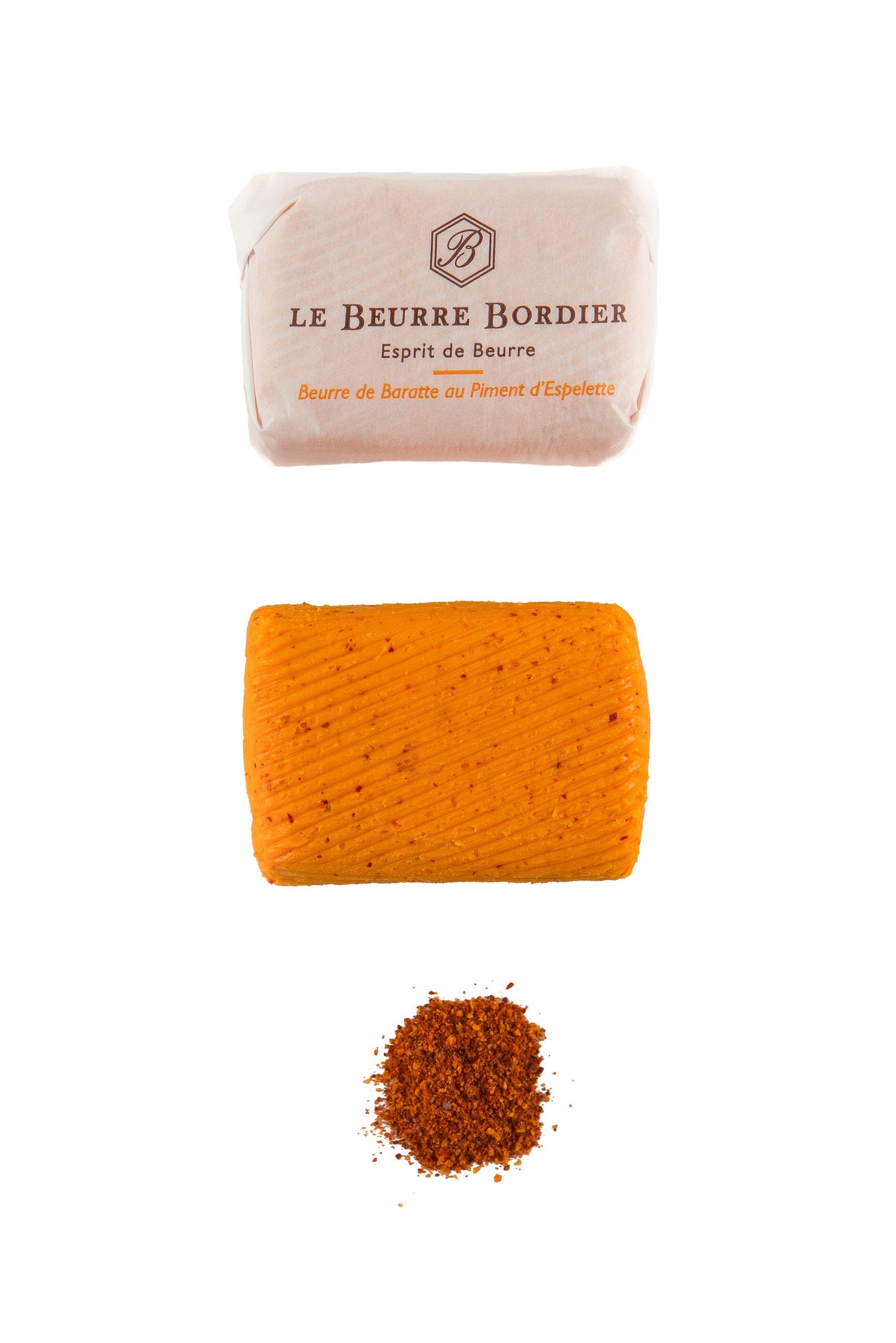 Bordier Espelette Chili Butter Plaquette, 4.4 oz - Pack of 3