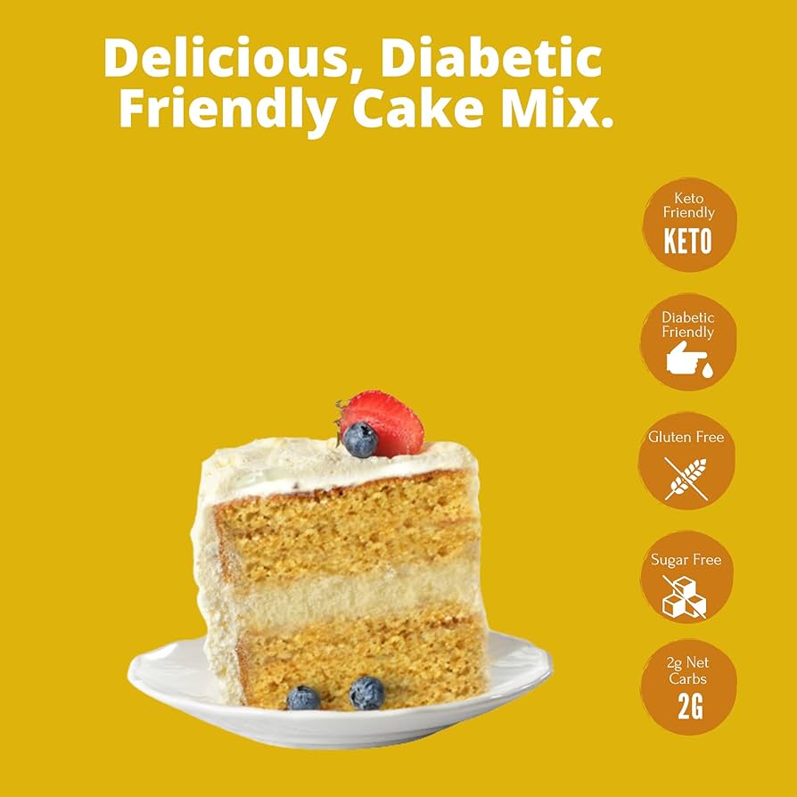 Keto Vanilla Cake Mix, 10.6 oz - Pack of 2