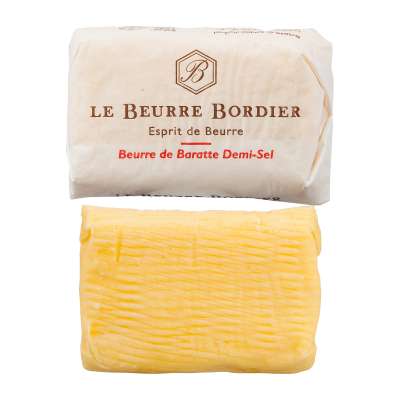 Bordier Churned Butter - Beurre de Baratte, 4.4 oz - Pack of 3