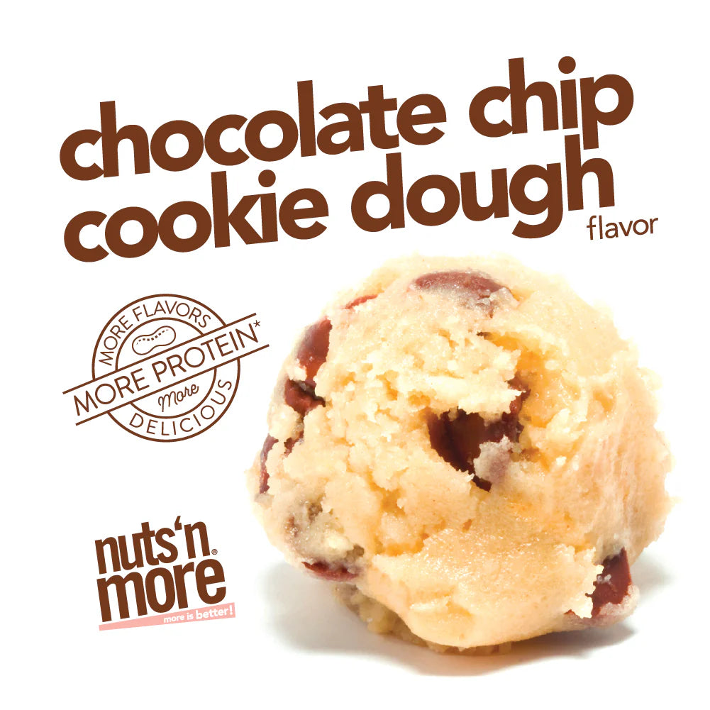 Nuts 'N More Cookie Dough Snack Packs - High Protein Peanut Spread, Low Carb, Low Sugar, Gluten Free, Non-GMO, with Omega-3s and Antioxidants - 1.10 oz Packets, Pack of 10