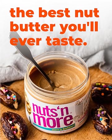 Nuts ‘N More Chocolate Maple Pretzel Peanut Butter Spread, Added Protein All Natural Snack, Low Carb, Low Sugar, Non-GMO, High Protein Flavored Nut Butter, 15 oz Jar - Pack of 2