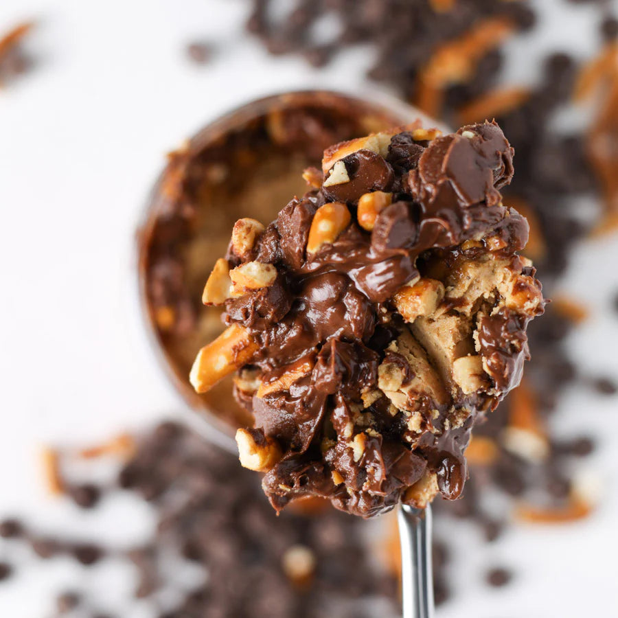 Nuts ‘N More Chocolate Maple Pretzel Peanut Butter Spread, Added Protein All Natural Snack, Low Carb, Low Sugar, Non-GMO, High Protein Flavored Nut Butter, 15 oz Jar - Pack of 2