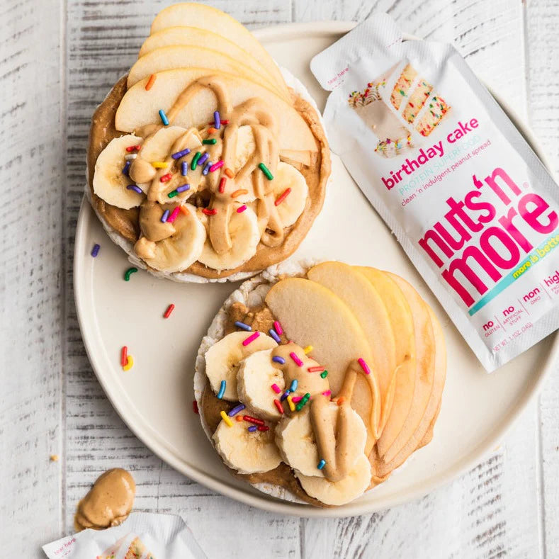 Nuts ‘N More Birthday Cake Peanut Butter Spread, Added Protein All Natural Snack, Low Carb, Low Sugar, Non-GMO, High Protein Flavored Nut Butter, 15 oz Jar - Pack of 2
